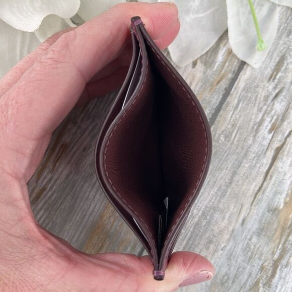 Coach Slim Id Card Case Bow Print Wallet Bag Purse - Picture 6 of 8